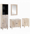 vidaXL Bathroom Furniture Set with Drawer 4 pcs White 38 x 33 x 160 cm