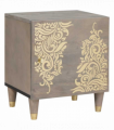 vidaXL Bedside Cabinet Grey 40 x 33 x 46 cm Solid mango wood