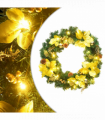 vidaXL Christmas Wreath with LED Lights Green 60 cm PVC