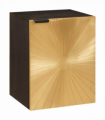 vidaXL Bathroom Cabinet with Shelf Black and Gold 38 x 33 x 48 cm