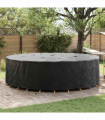vidaXL Outdoor Furniture Cover Black 320 x 320 x 71 cm 420D fabric