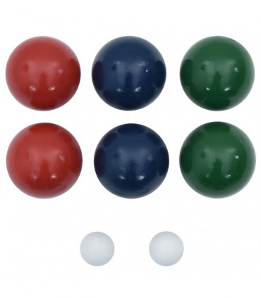 vidaXL 8 Piece Bocce Ball Set with Carrying Bag Solid Pine Wood
