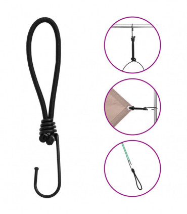 vidaXL Bungee Cord with Hooks 25 pcs 17 cm