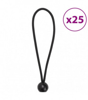 vidaXL Bungee Cords with Balls 25 pcs 21 x 0.5 cm
