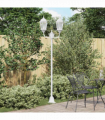 vidaXL Garden Light Post White Aluminium and Glass