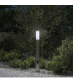 vidaXL Bollard Light with Outlet 80 cm Stainless Steel IP44