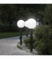 vidaXL Bollard Lights with Sensor&Outlet 3 pcs 80 cm Black IP44