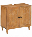 vidaXL Bathroom Cabinet Light brown 62 x 33 x 58 cm Solid Wood Mango