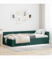 vidaXL Corner Bed Frame with Headboard Manual Dark green 100 x 200 cm