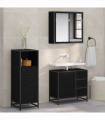 vidaXL Bathroom Furniture Set 3 pcs Black oak 35 x 37.5 x 100 cm