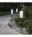 vidaXL Bollard Lights with Sensor&Outlet 3 pcs 50 cm Stainless Steel IP44