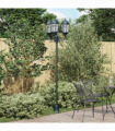 vidaXL Garden Light Post Dark green Aluminium and Glass