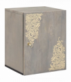 vidaXL Bathroom Wall Cabinet Grey 38 x 33 x 48 cm Solid Mango wood
