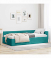 vidaXL Corner Bed Frame Other with Headboard Turquoise 90 x 200 cm