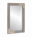 vidaXL Bathroom Mirror with Mirror Grey and Silver 50 x 70 x 3 cm
