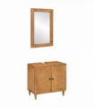 vidaXL Bathroom Furniture Set Wall-mounted 2 pcs Brown 62 x 33 x 58 cm