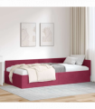 vidaXL Corner Bed Frame Other with Headboard Wine red 100 x 200 cm