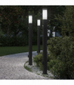 vidaXL Bollard Lights with Sensor&Outlet 3pcs 110 cm Stainless Steel IP44