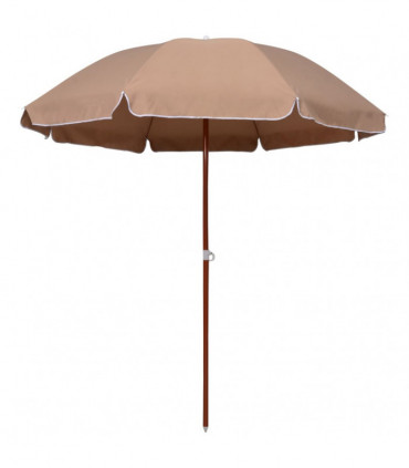 Parasol with Steel Pole 240 cm Taupe