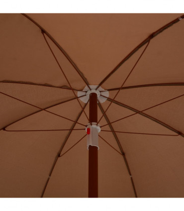 Parasol with Steel Pole 240 cm Taupe
