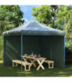 vidaXL Party Tent Sidewall 2 pcs with Zipper PE Green