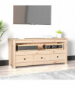 TV Cabinet 114x35x52 cm Solid Wood Pine