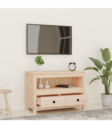 TV Cabinet 79x35x52 cm Solid Wood Pine
