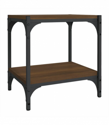 TV Cabinet Brown Oak 40x33x41 cm Engineered Wood and Steel