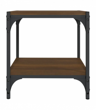 TV Cabinet Brown Oak 40x33x41 cm Engineered Wood and Steel