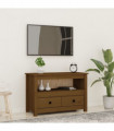 TV Cabinet Honey Brown 79x35x52 cm Solid Wood Pine