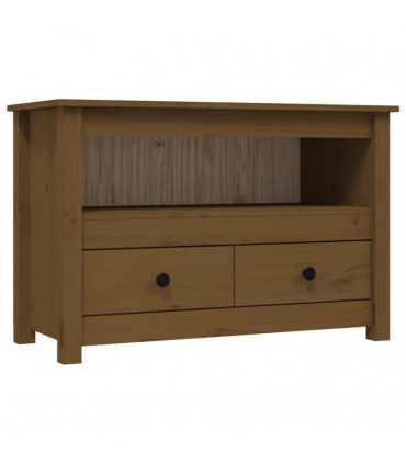 TV Cabinet Honey Brown 79x35x52 cm Solid Wood Pine