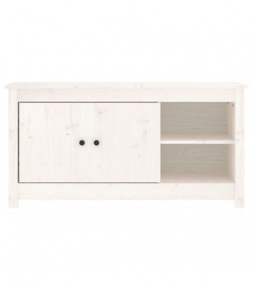 TV Cabinet White 103x36.5x52 cm Solid Wood Pine