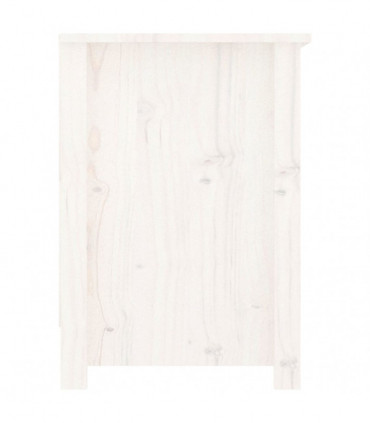 TV Cabinet White 103x36.5x52 cm Solid Wood Pine