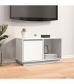TV Cabinet White 74x35x44 cm Solid Wood Pine