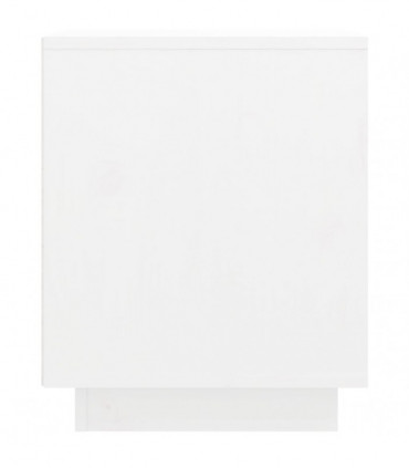 TV Cabinet White 74x35x44 cm Solid Wood Pine