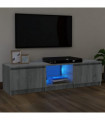 TV Cabinet with LED Lights Grey Sonoma 140x40x35.5 cm