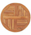 vidaXL Table Top Solid Teak Wood Round 2.5 cm 60 cm