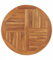 vidaXL Table Top Solid Teak Wood Round 2.5 cm 80 cm