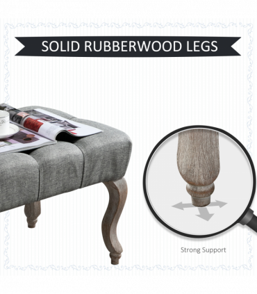 Tufted Upholstered Accent Bench Window Seat Ottoman Bed End Stool