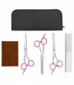 vidaXL 4 Piece Dog Grooming Scissors Set Stainless Steel