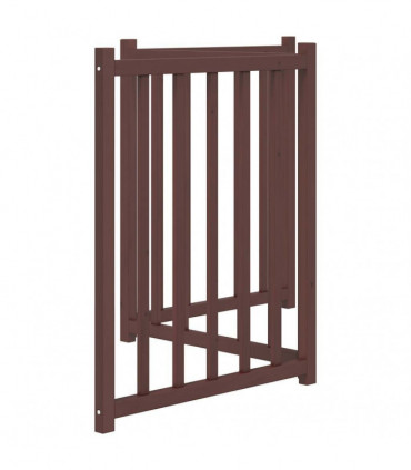 vidaXL Dog Gate Foldable 3 Panels Brown Oak 150 cm Solid Wood Fir
