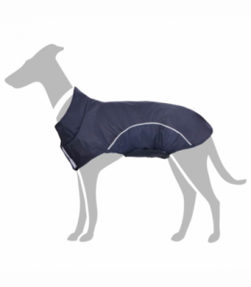 vidaXL Dog Raincoat with Reflective Strips Polyester Navy Blue 2XL