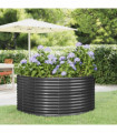 vidaXL Garden Raised Bed Anthracite 140x140x68 cm Powder-coated Steel