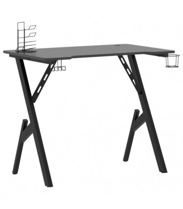 Gaming Desk with Y Shape Legs Black 90x60x75 cm