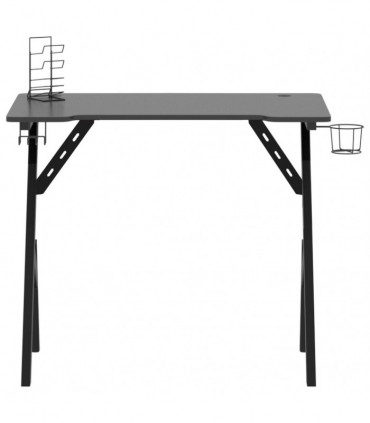 Gaming Desk with Y Shape Legs Black 90x60x75 cm