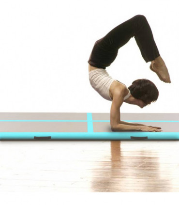 Inflatable Gymnastics Mat with Pump 300x100x10 cm PVC Green