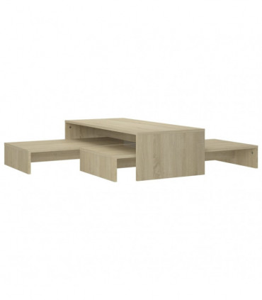 Nesting Coffee Table Set Sonoma Oak 100x100x26.5 cm Chipboard