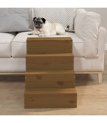 Pet Stair Honey Brown 40x49x47 cm Solid Wood Pine