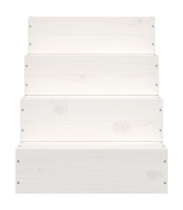 Pet Stair White 40x49x47 cm Solid Wood Pine