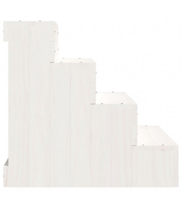 Pet Stair White 40x49x47 cm Solid Wood Pine